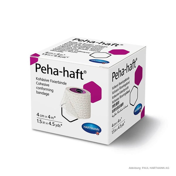 Hartmann Peha-haft Fixierbinde einzeln verpackt - 4 m x 4 cm