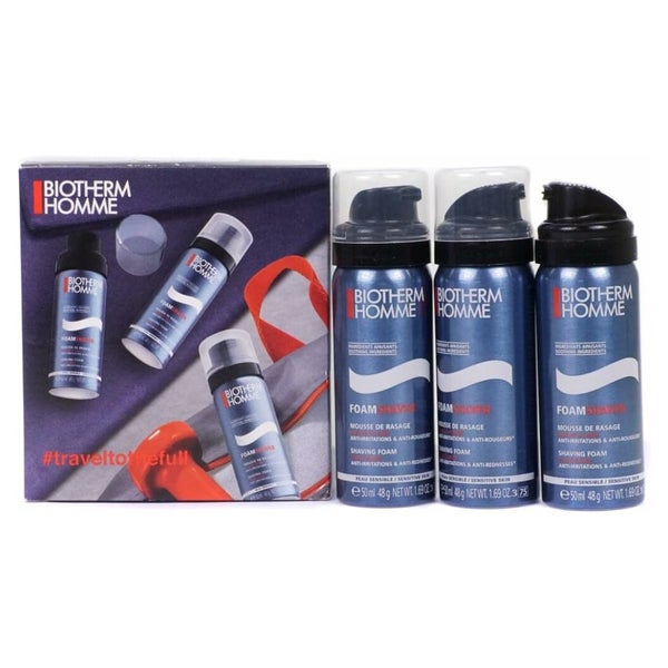 Biotherm Homme Gift Set 3 x 50ml Sensitive Rasierschaum 0,05 l