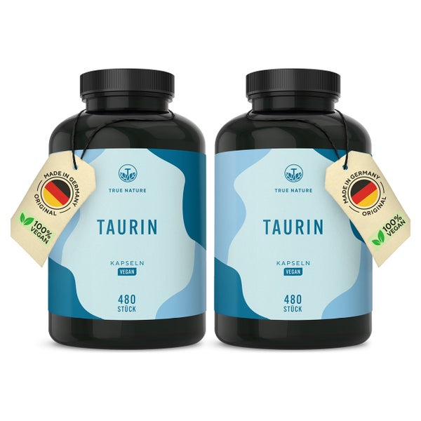 Taurin Kapseln - 16 Monate Vorrat - Vegan & Made in Germany 960 St