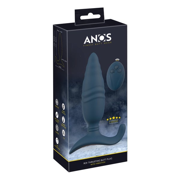 ANOS - Vibro-Analplug mit Stoßfunktion und Perineumstimulation 1 St