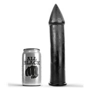 All Black - Langer Dildo mit schmaler Spitze für Stimulation