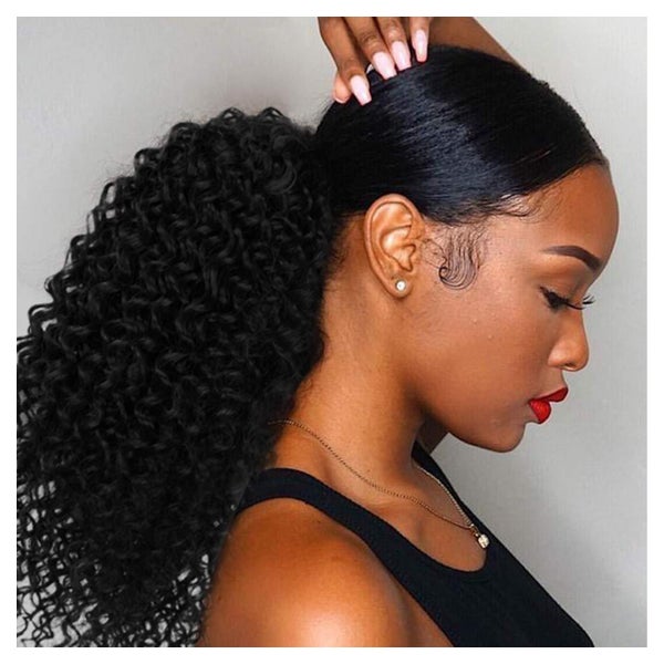 Pferdeschwanz Ponytail Haarteil Kordelzug Afro Natürliches S 1 St