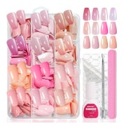 Falsche Nägel Tips Set 288 Press On Nagelkleber Cat Eye Bunt 1 St