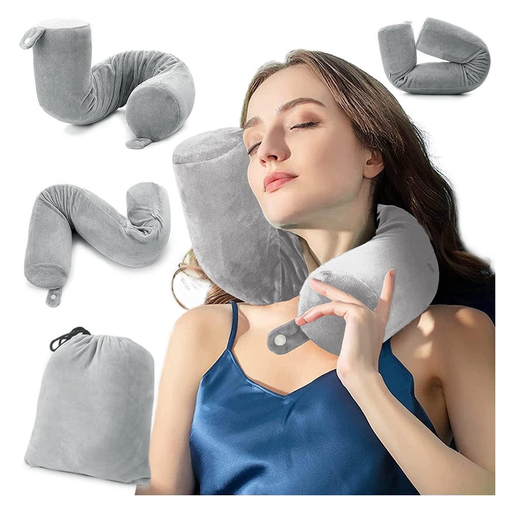 Reise Nackenkissen Memory Foam faltbar für 1 St