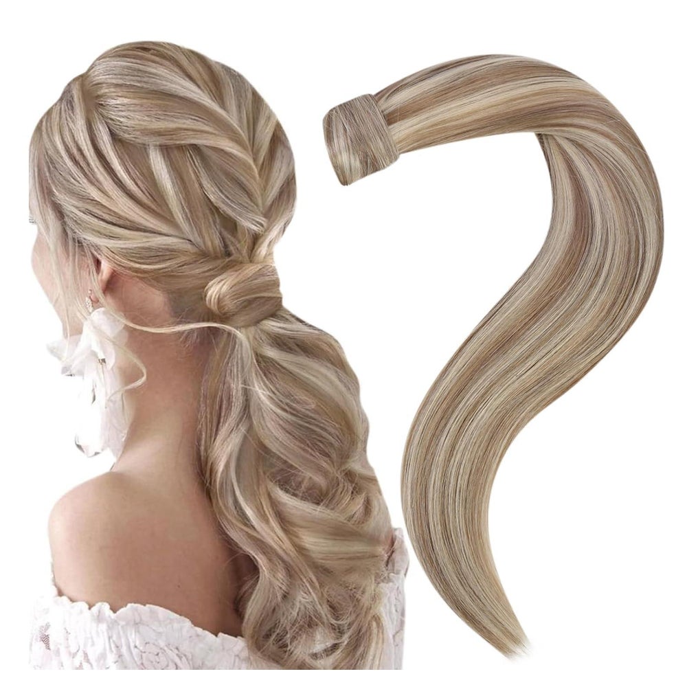 Haarverlängerung Zopf Echthaar Clip 18 Zoll 45 cm 1-28 PY#8P 1 St