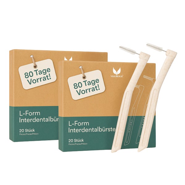 VIGOROUS® Interdentalbürsten L-Form ISO 0 (0,4 mm) 40 St