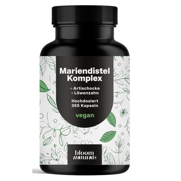 Mariendistel Komplex - 365 Kapseln - Bloom Naturals 365 St