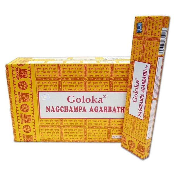 Goloka Nag Champa Räucherstäbchen 192 g 12 Schachteln 10-16 1 St