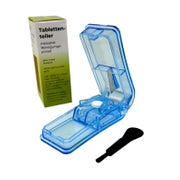 LisaCare Tablettenschneider mit Tablettenfach - Blau 1 St