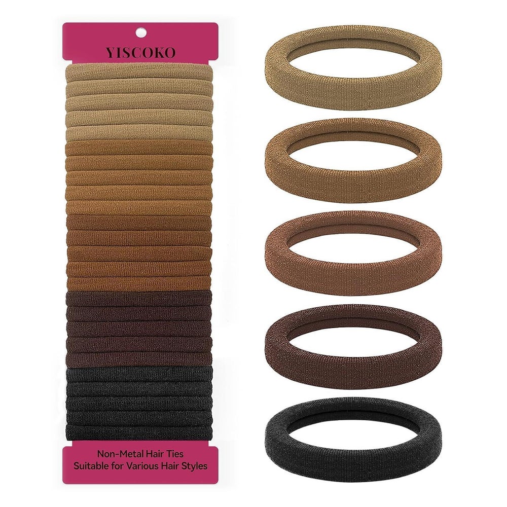 Haargummi 50 Stück Schwarz Zopfgummi Hair Ties Scrunchies 5 1 St