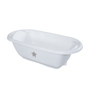 Baby - Badewanne mit Stöpsel "Little Star" mit Sternaufkleber ergonomisch geformt 1 St
