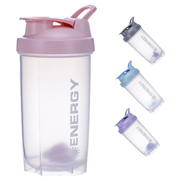 Shaker Protein Eiweiß Mixerball 500ml Fitness Workout Rose 1 St
