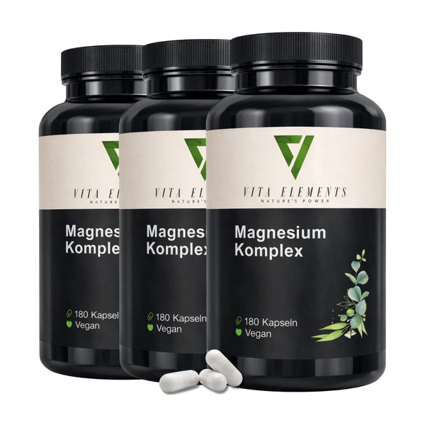 Vita Elements Magnesium Komplex Kapseln 3 x 180 St