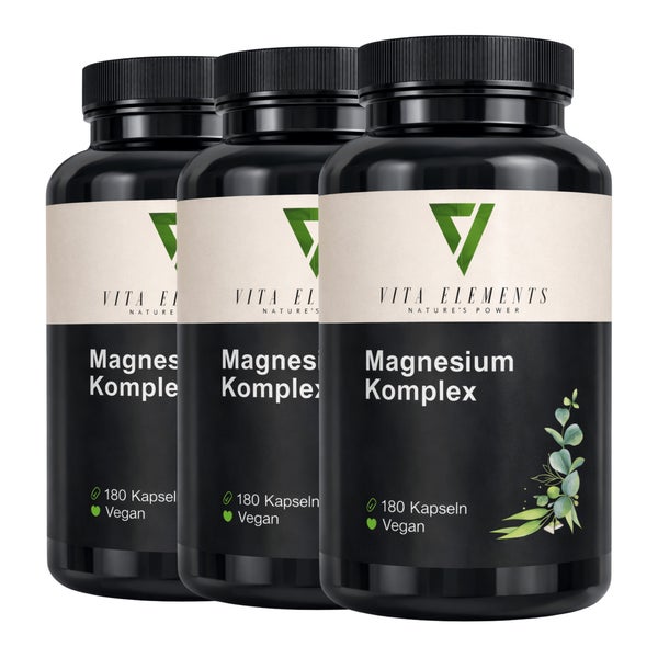 Vita Elements Magnesium Komplex Kapseln 3er Set 180 St