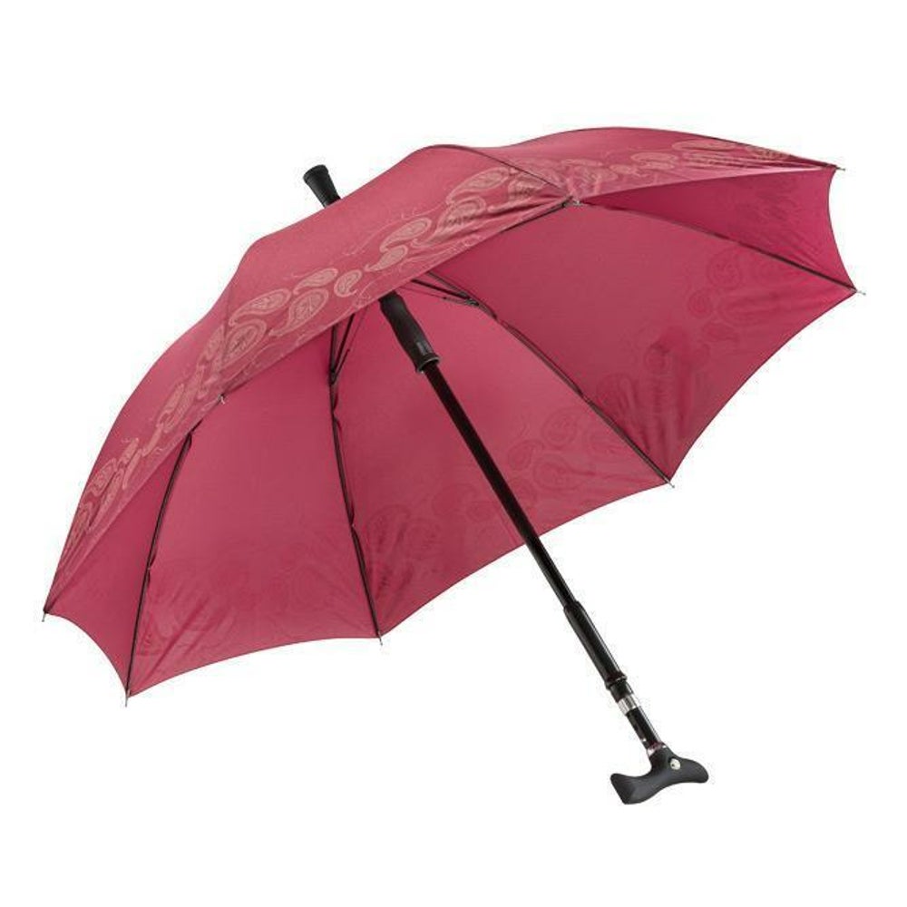Stockschirm Regenschirm eingebauter Gehstock bordeaux klein 1 St