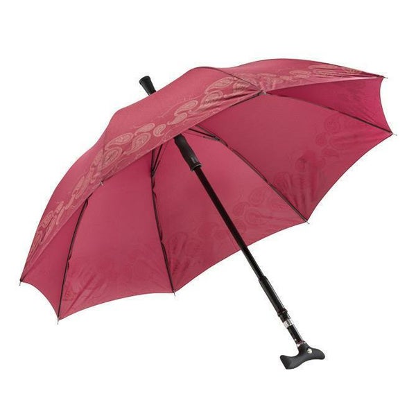 Stockschirm Regenschirm eingebauter Gehstock bordeaux klein 1 St