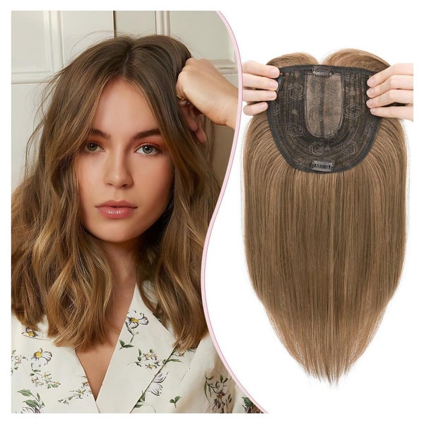 Haartopper Toupet Clipin Basis 15x15cm 35 CM Honigblond Gemi 1 St