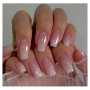 Künstliche Fingernägel Kurz Ballerina Rosa Ombre Glitzer WG8 1 St
