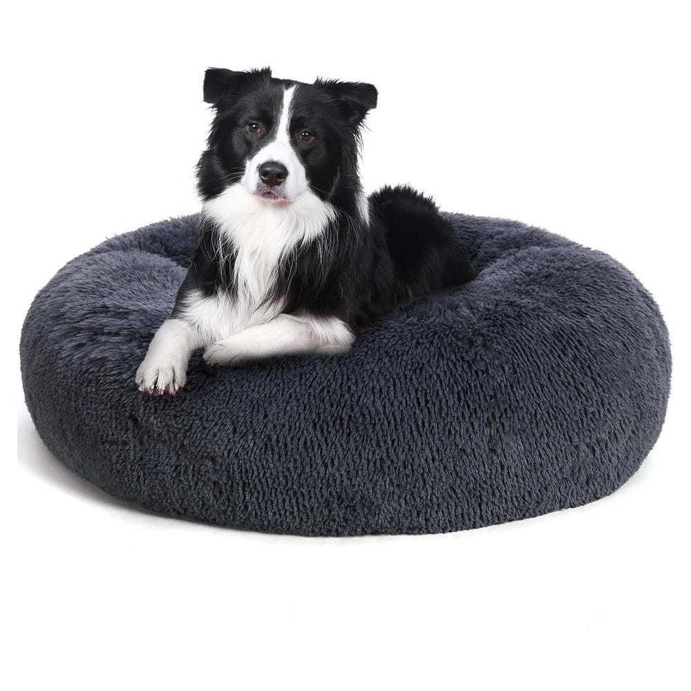Hundebett orthopädisches rund L 80 x B 80 x H 20 cm Dunkelgr 1 St