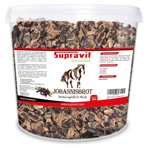 Supravit Johannisbrot 2 kg Eimer Pferdeleckerli 2 kg
