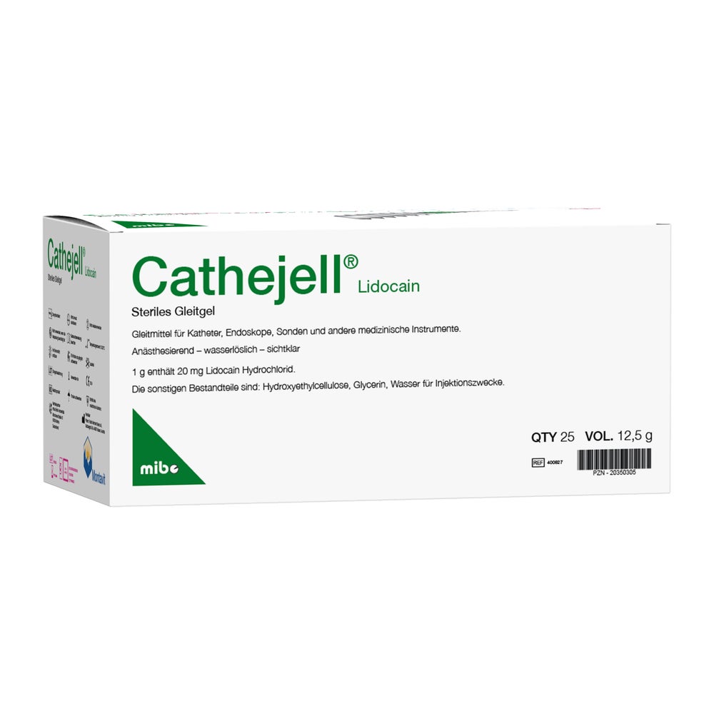 Cathejell Lidocain Steriles Gleitgel Zhs 12,5 G 25 St