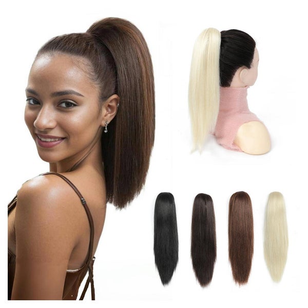 Pferdeschwanz Haarverlängerung Claw Clip 30 cm Natürliches B 1 St
