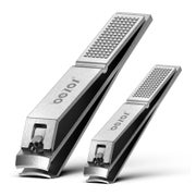 BEZOX Nagelknipser Set (2 Stück), Ultra Wide Jaw, Premium Edelstahl, Hellsilber