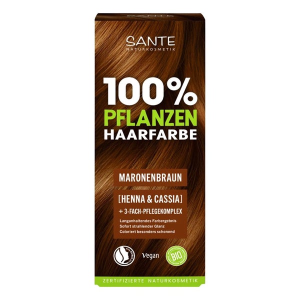SANTE Pflanzenhaarfarbe Maronenbraun 08 mit Pflegekomplex