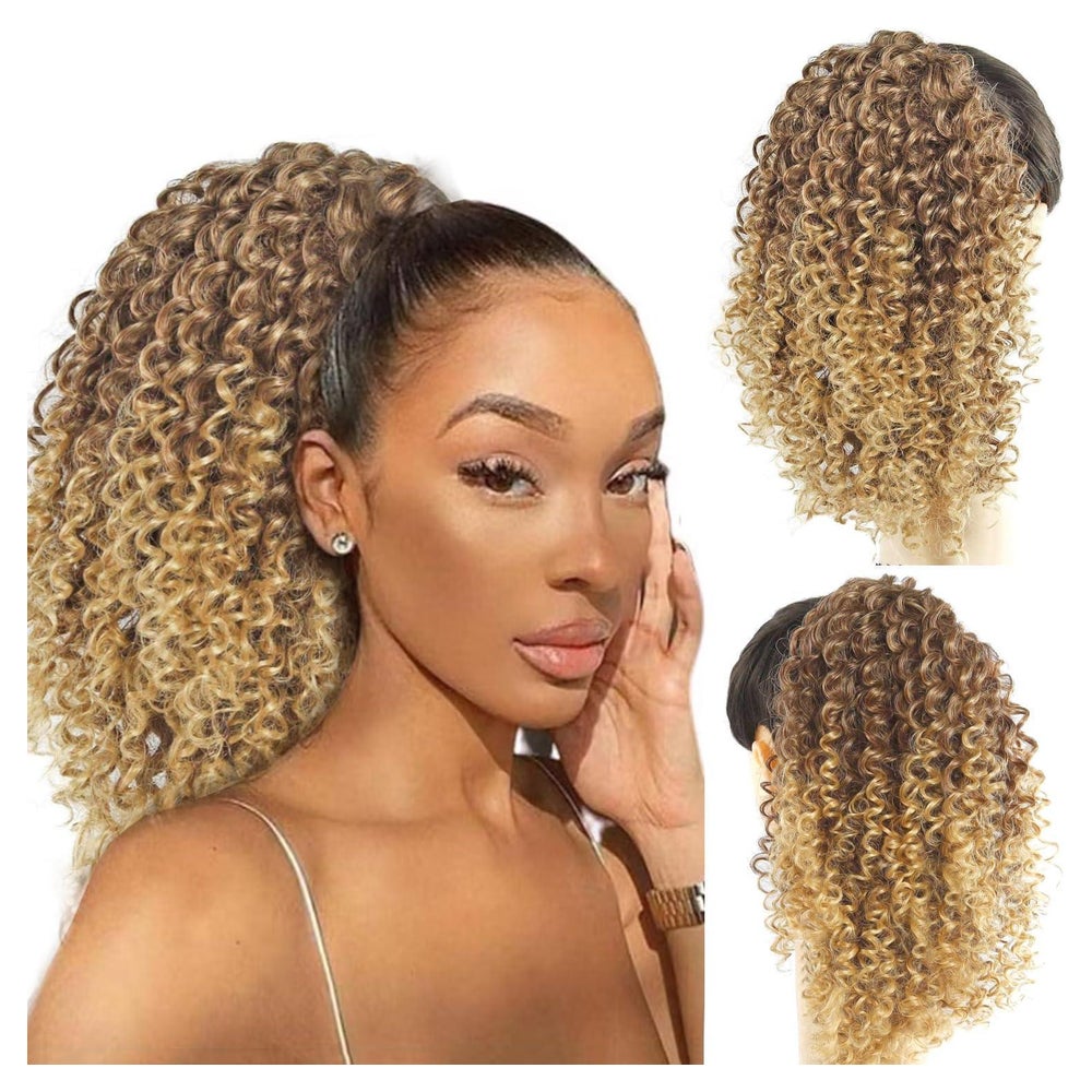 Pferdeschwanz Haarteil Ponytail Extension Kordelzug Afro Blo 1 St