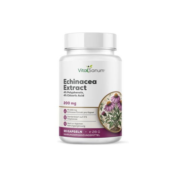 VitaSanum® Echinacea-Extrakt – 1 Kapsel Tagesportion mit 200 mg 28 g