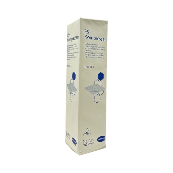 Hartmann ES-Kompressen unsteril 16f 5x5cm  (Inhalt: 100 Stück) 100 St