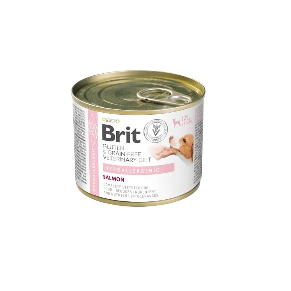BRIT Veterinary Diet Grain Free Hypoallergenic Lachs mit Erbsen für Hunde mit Nahrungsmittelunverträglichkeit 0,2 kg