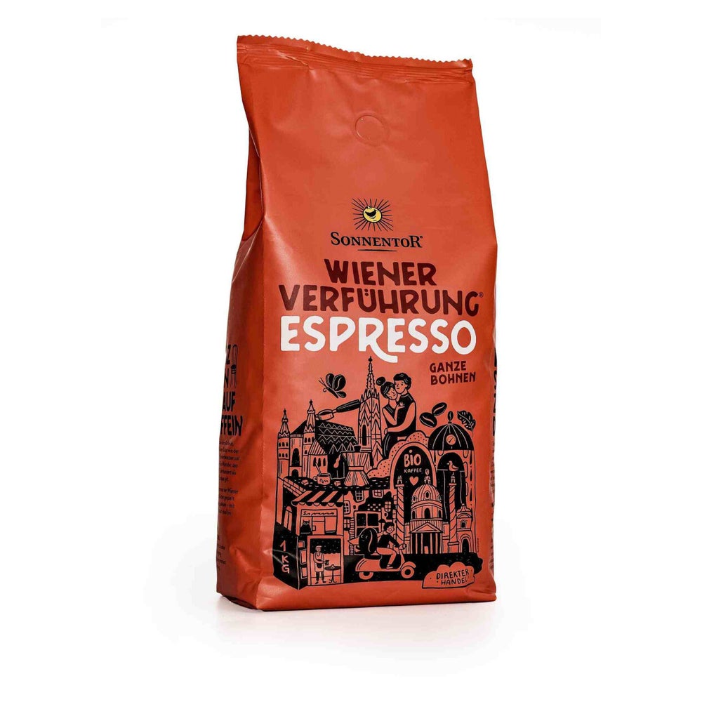 Espresso Kaffee ganze Bohne Bio 1000 g – Intensiver Kaffeegenuss mit schokoladigem Aroma