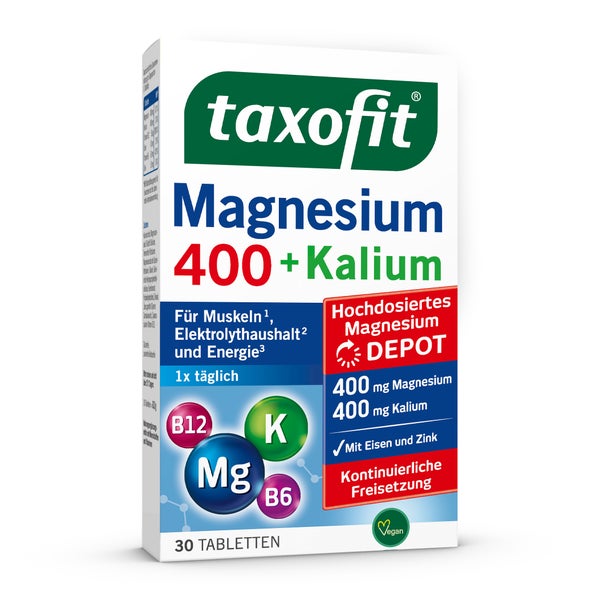 Taxofit Magnesium 400+kalium Depot Tabletten 30 St