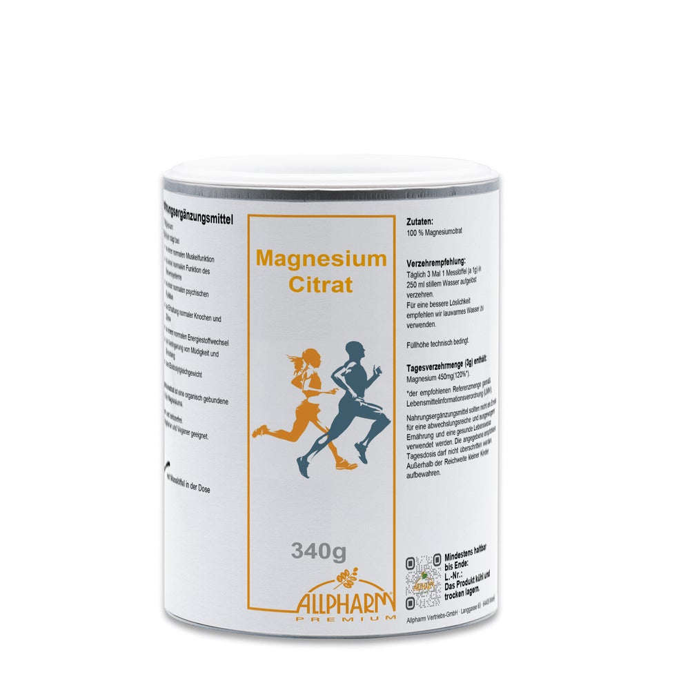 Magnesiumcitrat Pulver Allpharm Premium 340 g