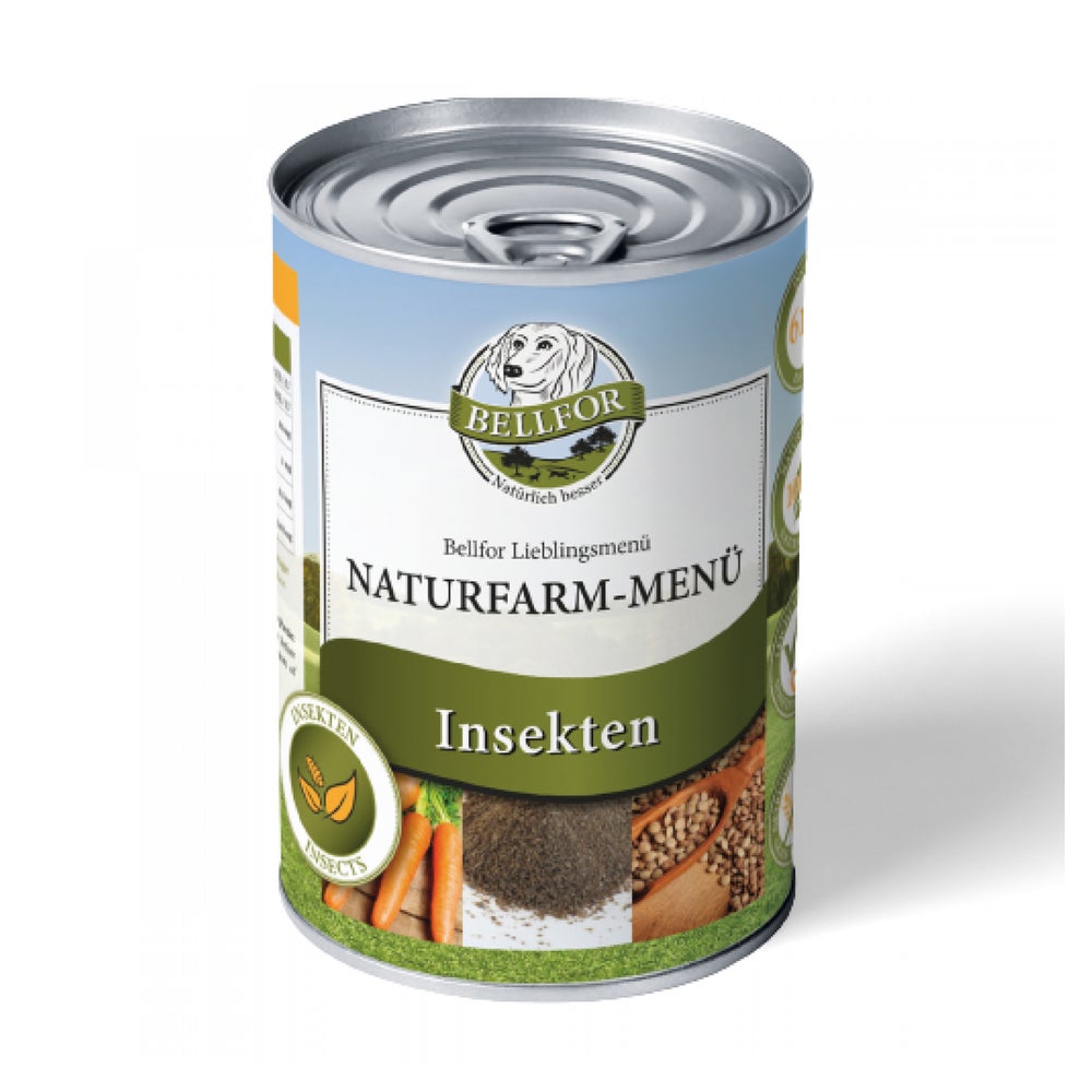 Bellfor Hundefutter Nass mit Insekten - Naturfarm-Menü 400 g 400 g