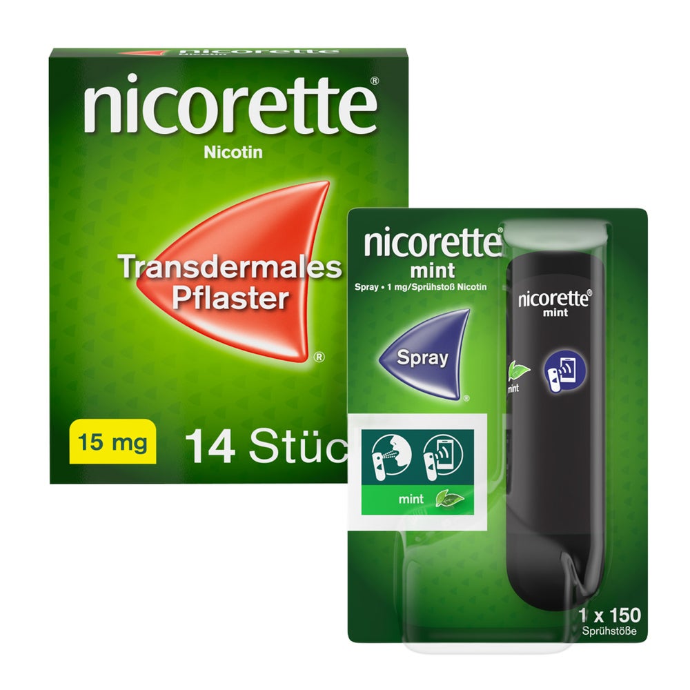 Nicorette Pfl. & Nicorette mint Spr. Set 1 Set
