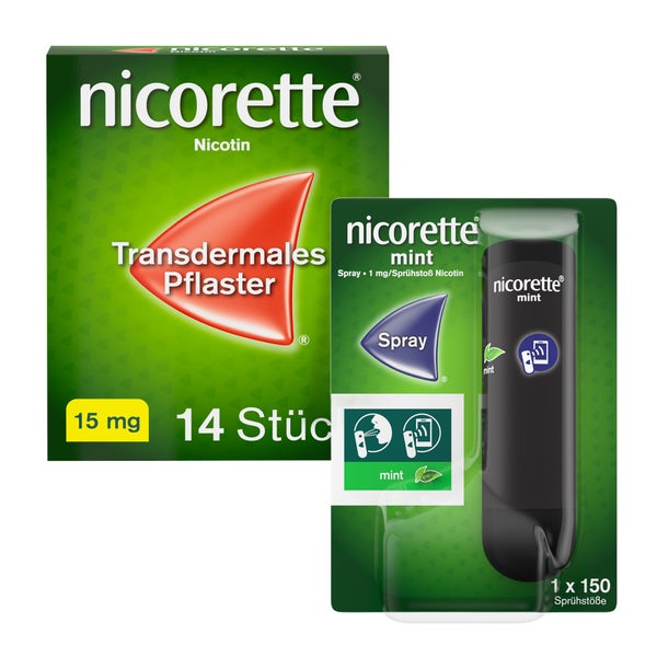 Nicorette Pfl. & Nicorette mint Spr. Set 1 Set