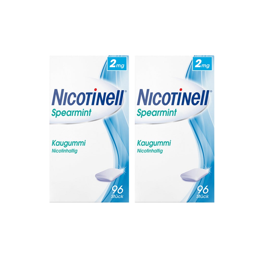 NICOTINELL Kaugummi 2 mg Spearmint Doppelpack 2X96 St
