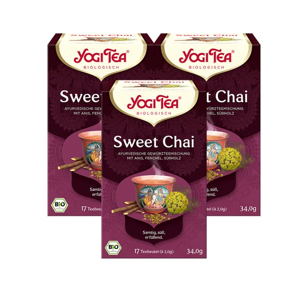 Yogi Tea - Sweet Chai Bio Gewürztee | 3 x 34g 3x17 St