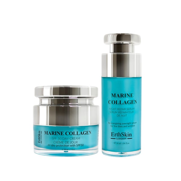 Marine Collagen Spf Tagescreme + Marine Collagen Night Repair Serum Set 1 St