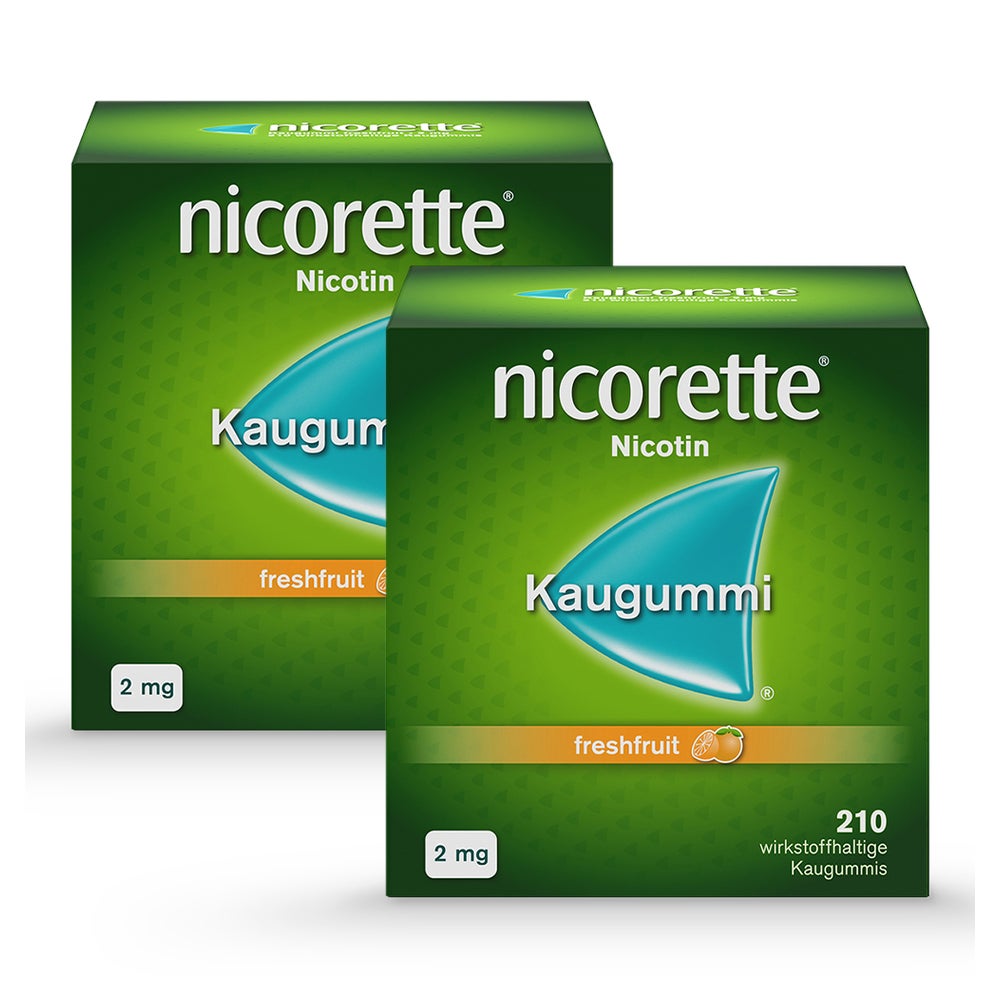 Nicorette Kaug. freshfruit 2 mg Doppelp. 2X210 St