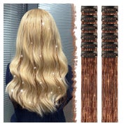 Haartinsel Clipin Haarsträhnen Glitzer 12 Stück 50 Kaffeebra 1 St
