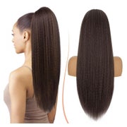 Pferdeschwanz Haarteil Kordelzug Kinky Yaki 60 cm Schokolade 1 St