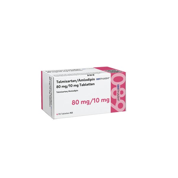 Telmisartan/amlodipin 089pharm 80 mg/10 98 St