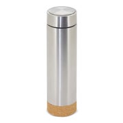Edelstahl Thermosflasche mit Korkboden "Ruben" - silber 1 St