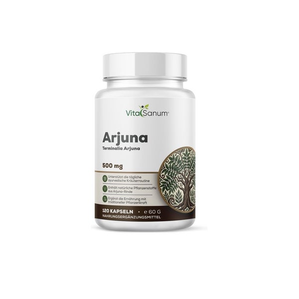 VitaSanum® Arjuna (Terminalia arjuna) – 1500 mg Tagesportion – 120 Kapseln 120 St