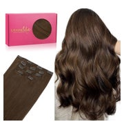 Clip in Extensions Echthaar Remy 40cm-75g #4 Schokoladenbrau 1 St