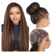 Perücke Vollspitzen Yaki vorgezupft Babyhaar 180Dichte brown 1 St