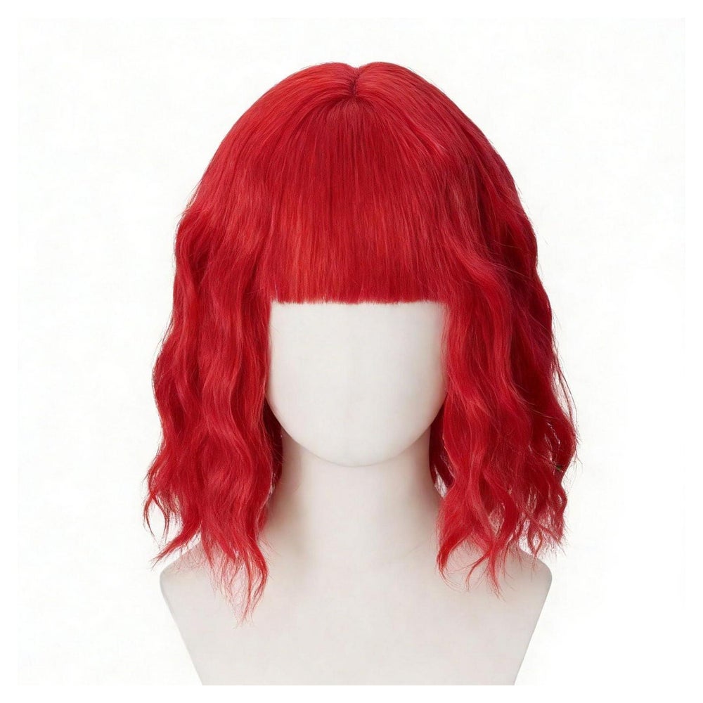 Perücken Rot 12 Zoll Kurz Bob Pony #1664 Rot mit Fransen 12 1 St